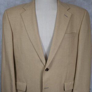 H. Stockton Atlanta Light Tan 100% Loro Piana Cashmere Sport Coat Blazer 50R